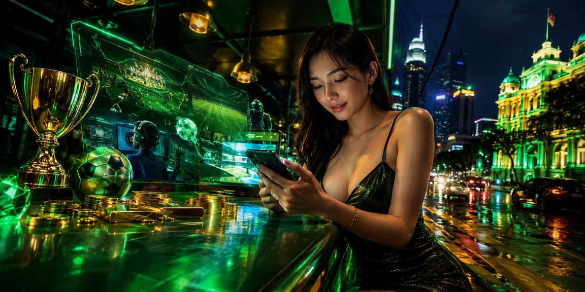 Cảnh đêm TP. Hồ Chí Minh với màn hình esports và cá cược trực tuyến